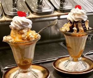 Caramel and Chocolate Sundaes 